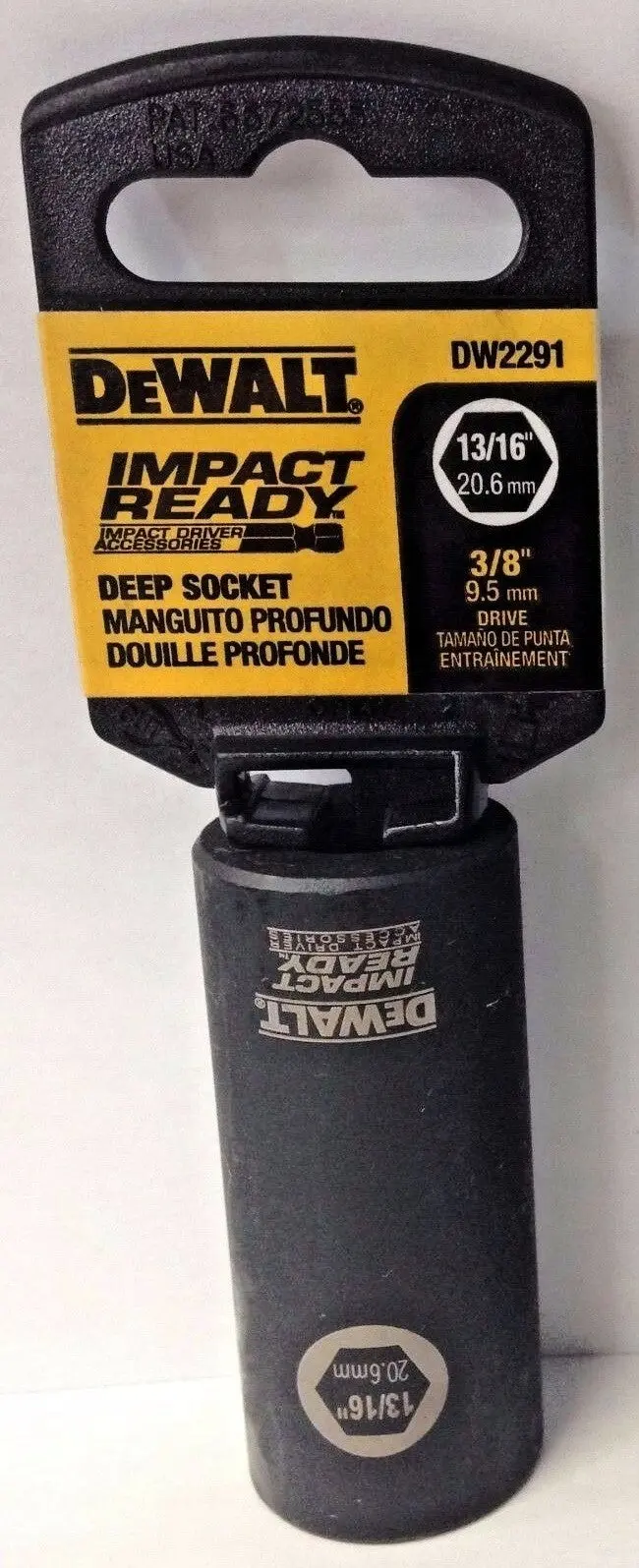 DeWalt DW2291 13/16″ Impact-Ready Deep Socket – 3/8″ Drive
