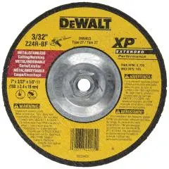 DeWalt DW8823 7 in × 3/32 in × 5/8 in-11 Z24R Type 27 Metal-Cutting Wheels — 10-Pack — High-Performance
