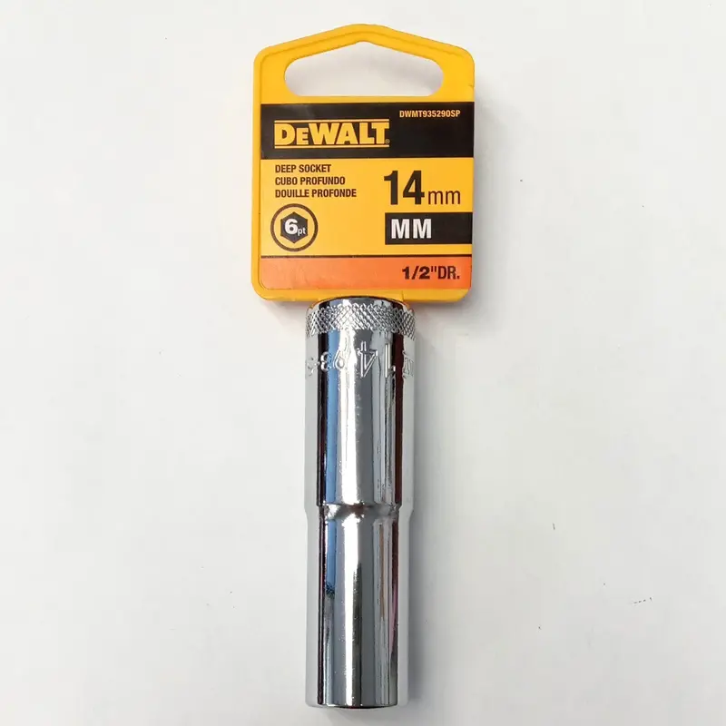 DeWALT DWMT935290SP — 14mm Deep 6-Point Socket, 1/2″ Drive, Professional Grade