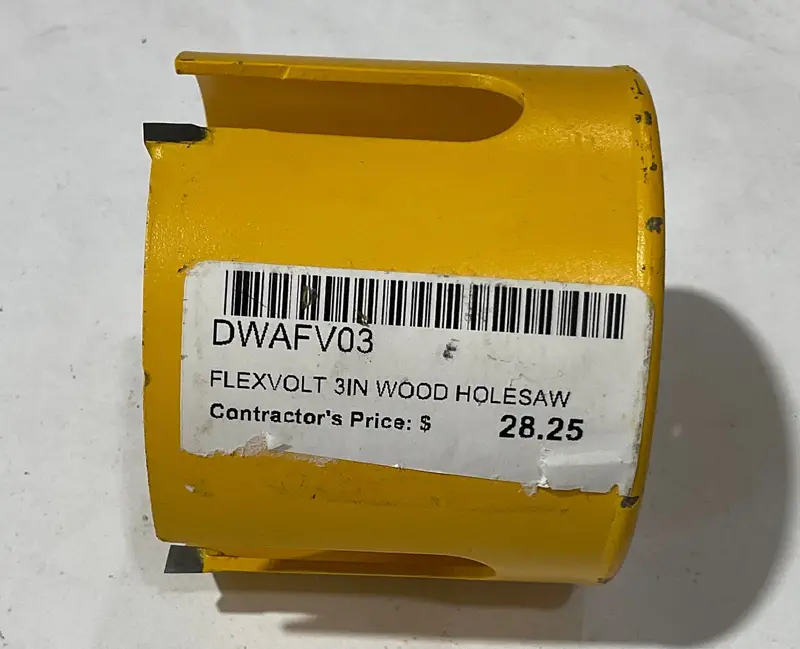 DeWalt FlexVolt 3-Inch Wood Holesaw – High-Performance Cutting for Thick Stock