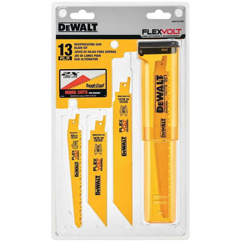 DEWALT FLEXVOLT DWAFV413SET Reciprocating Saw Blade Kit – 13-Piece Variety Pack