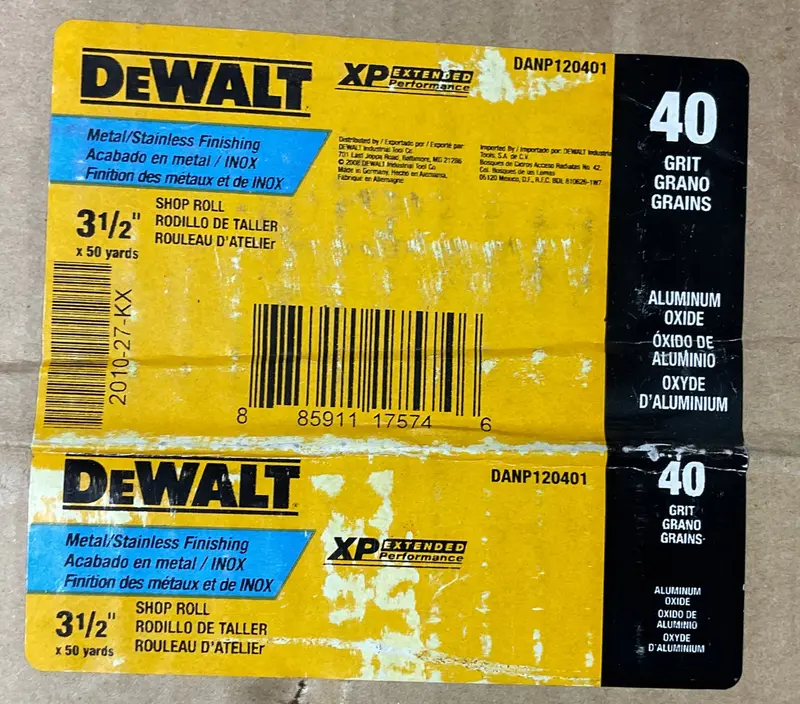 DeWALT XP Sanding Roll – 3-1/2″ x 50 Yards, 40 Grit, Heavy Stock Removal