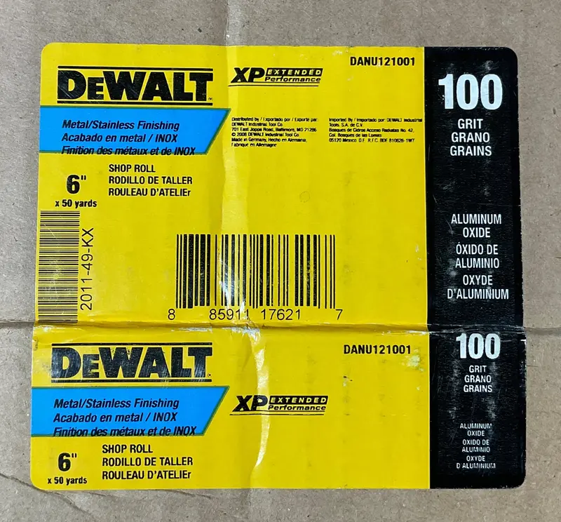 DeWALT XP Sanding Roll – 6″ x 50 Yards, 100 Grit, Balanced Cut-and-Finish Performance