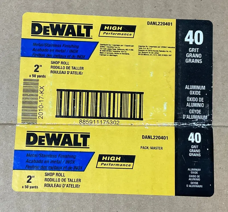 DeWALT XP Sandpaper Roll – 2″ x 50 Yards, 40 Grit, Coarse Stock Removal