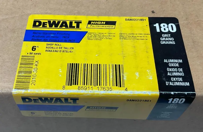 DeWALT XP Sandpaper Roll – 6″ x 50 Yards, 180 Grit, Enhanced Durability Variant