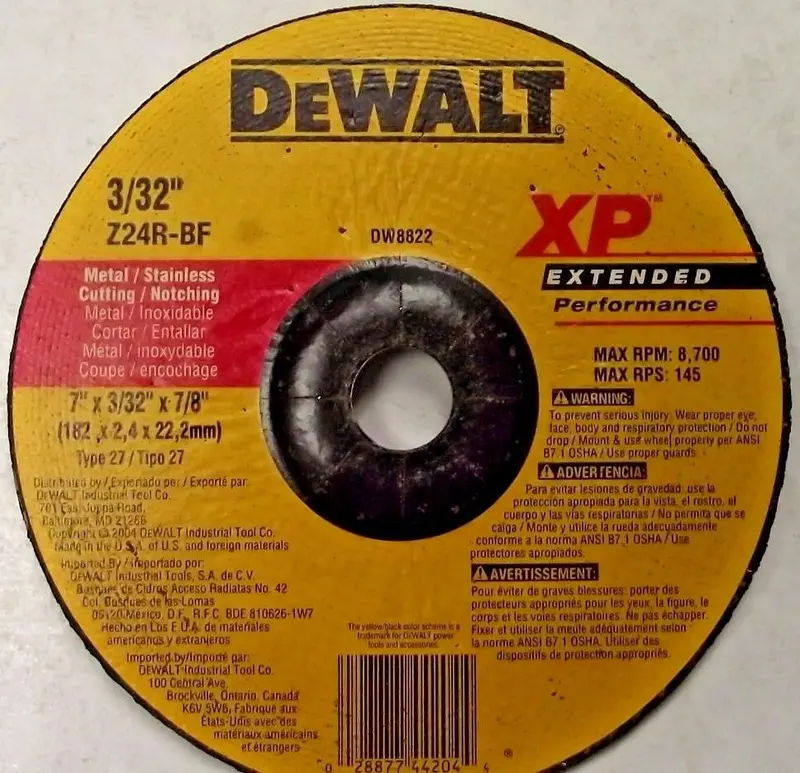 DeWalt Zirconia Grinding Wheels – 7″ x 3/32″ x 7/8″, 10-Pack (DW8822)