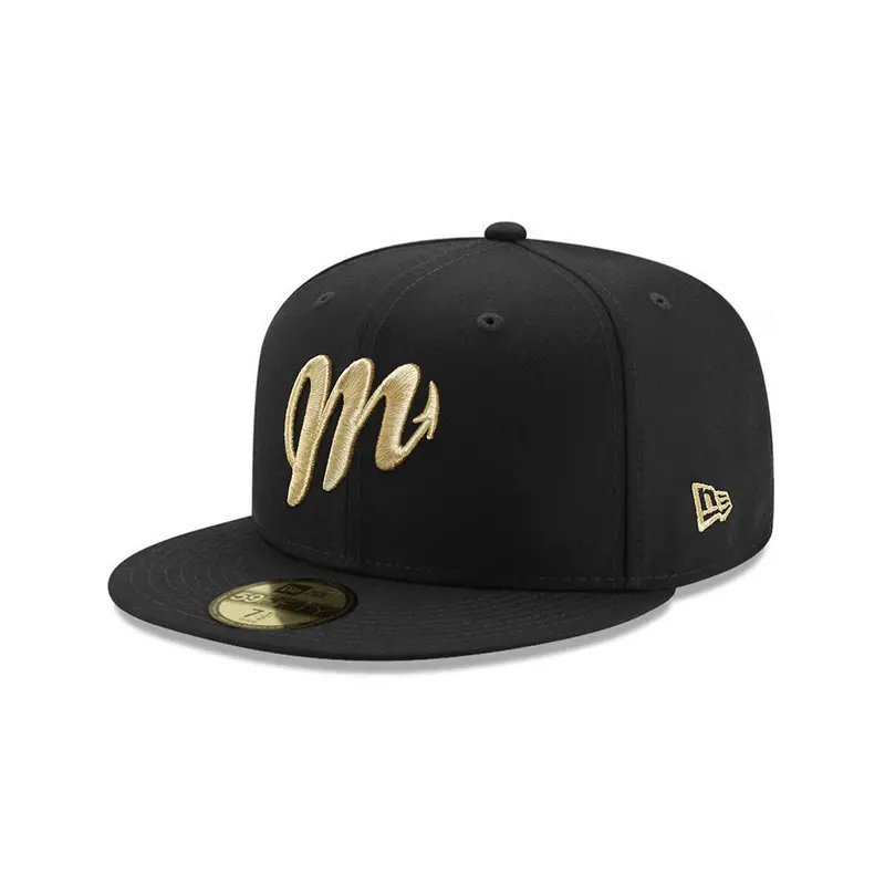 Diablos Rojos del México Gold & Black Fitted Cap