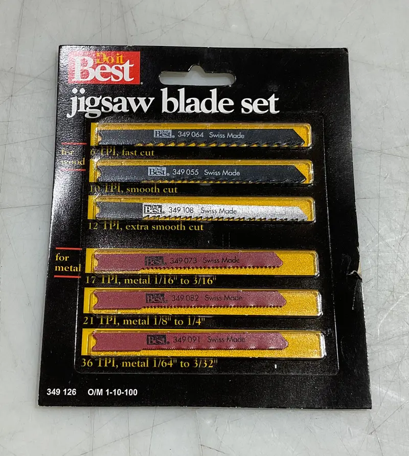 Do it Best 6-Piece Jigsaw Blade Set — Wood & Metal Cutting, Model #349126 (S-58)