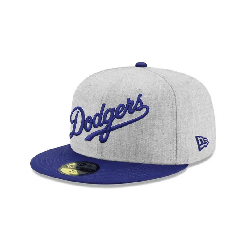 Dodgers Script Logo Hat – Heather Grey & Royal 59Fifty Fitted