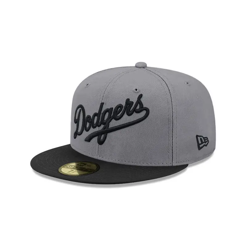 Dodgers Script Wordmark Hat – Storm Grey & Black 59Fifty Fitted