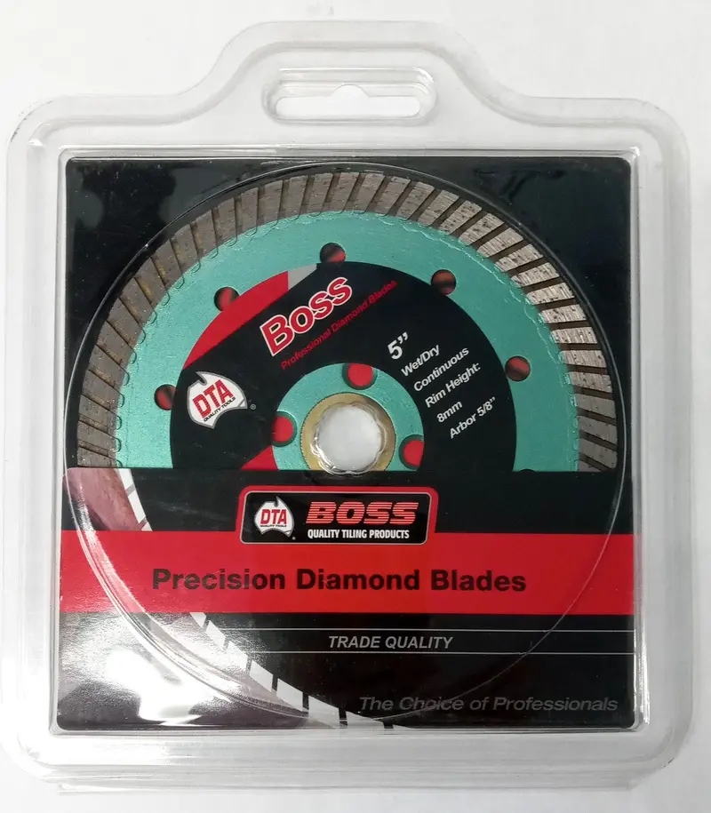 DTA Boss Supreme 5-Inch Turbo Rim Dry Diamond Blade – Optimized for Tile Cutting (Model DBST050)
