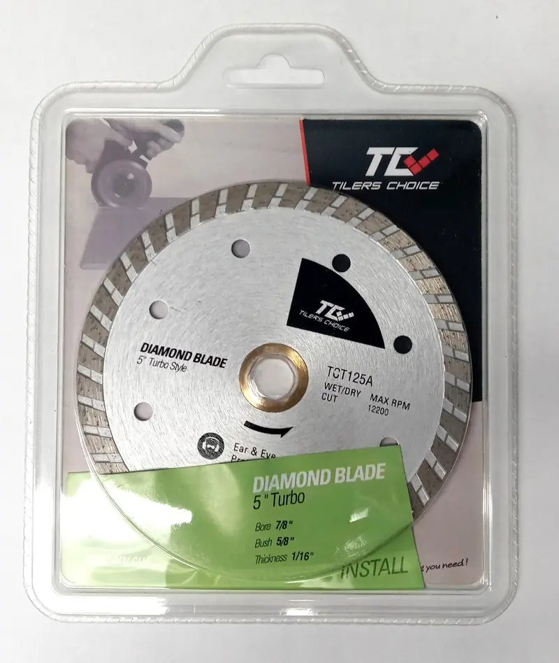 DTA Tiler’s Choice 5-Inch Turbo-Style Diamond Blade – High-Performance Tile Cutting (Model TCT125A)