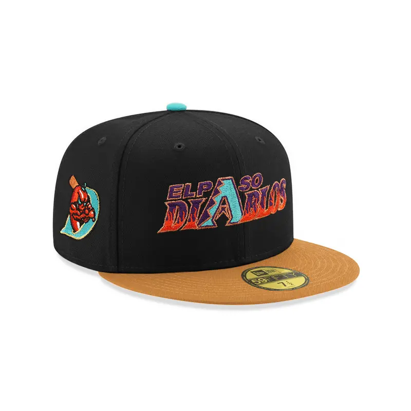 El Paso Diablos Black & Bronze 2-Tone Pepper Logo SP 59Fifty Fitted Cap