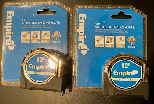 EMPIRE Auto-Lock 12-Foot Dual-Tape Measure (500AL-12)