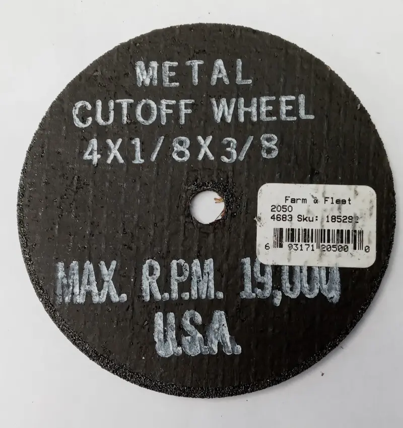 Farm & Fleet 4″ x 1/8″ Metal Cut-Off Wheel – 3/8″ Arbor, USA-Made