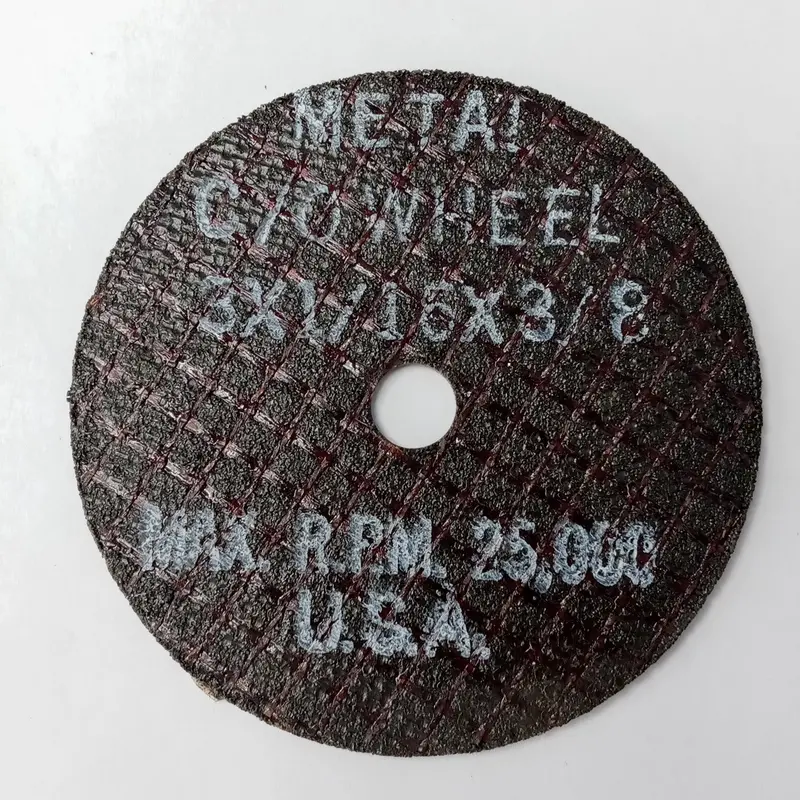 Farm & Fleet Metal Cut-Off Wheel – 3-Inch × 1/16-Inch × 3/8-Inch, General-Purpose Abrasive Disc, USA-Made