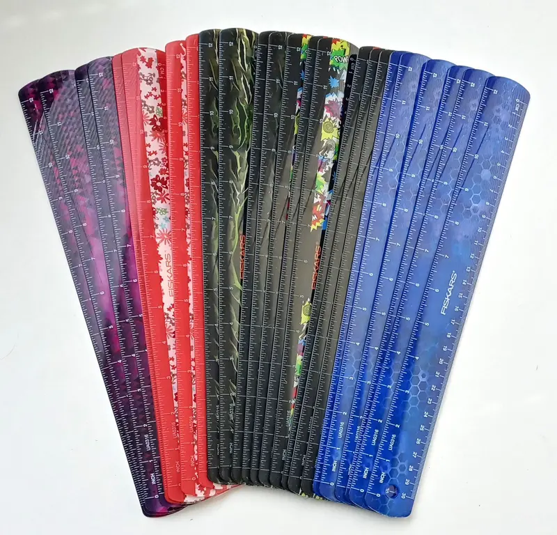 Fiskars 12-Inch Acrylic Rulers — 24-Pack in Assorted Colors (Model 187090-1002)