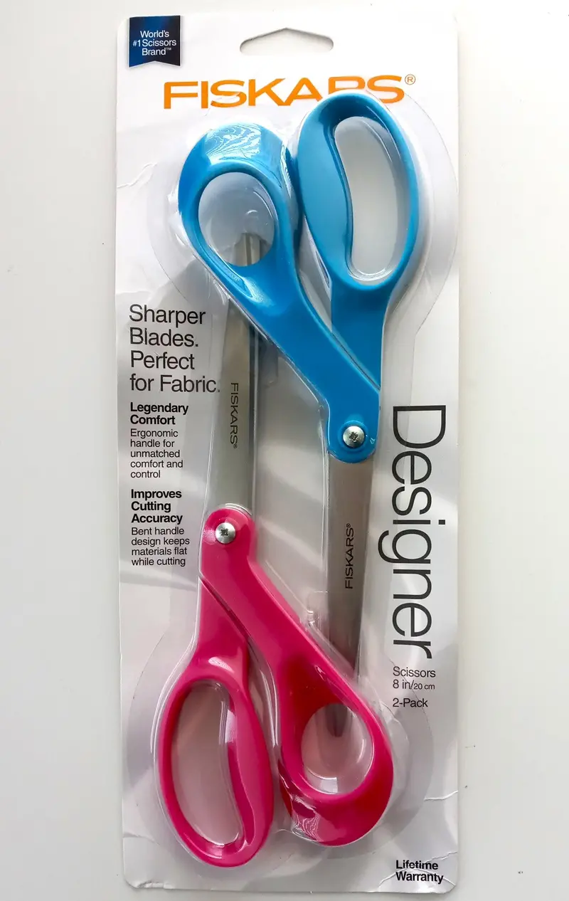 Fiskars Designer Scissors – 8-Inch, 2-Piece Assorted-Color Set