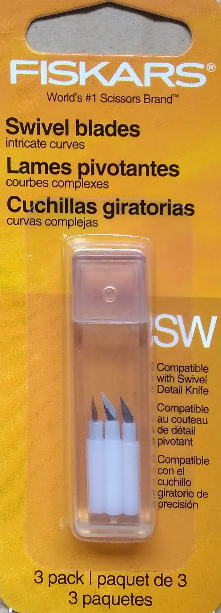 Fiskars Detail Knife Refill Blades – Precision Fingertip-Control Blades, 3-Pack