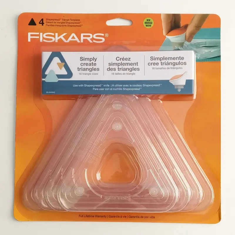 Fiskars ShapeExpress2 Triangle Template Set – Precision Layout Tool (158200-1001)