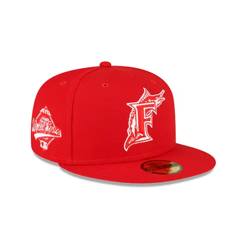Florida Marlins 1997 World Series Side-Patch Cap – Scarlet Red & White 59Fifty Fitted