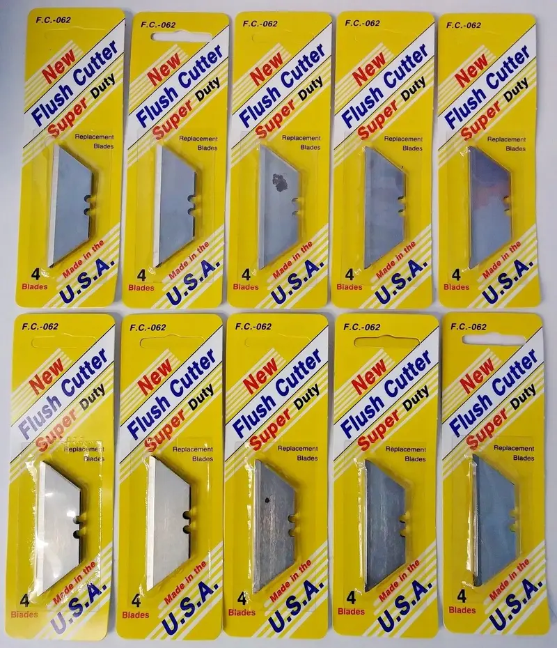 Flush Cutter 062 Super Duty Replacement Blades – 10 Packs × 4 Blades Each, USA-Made