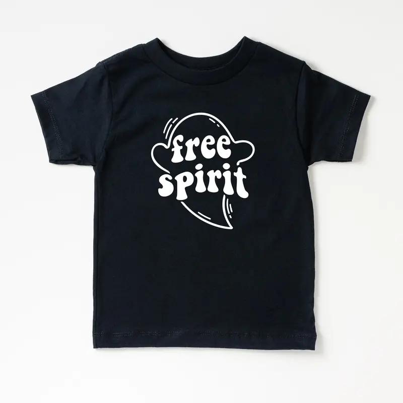 ‘Free Spirit’ Black Crewneck T-Shirt