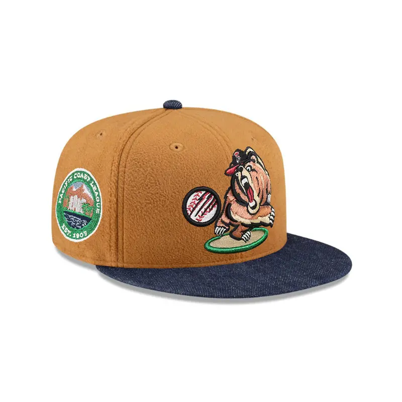Fresno Grizzlies Denim Two-Tone Fleece Pacific Coast League MiLB 59Fifty Fitted Cap