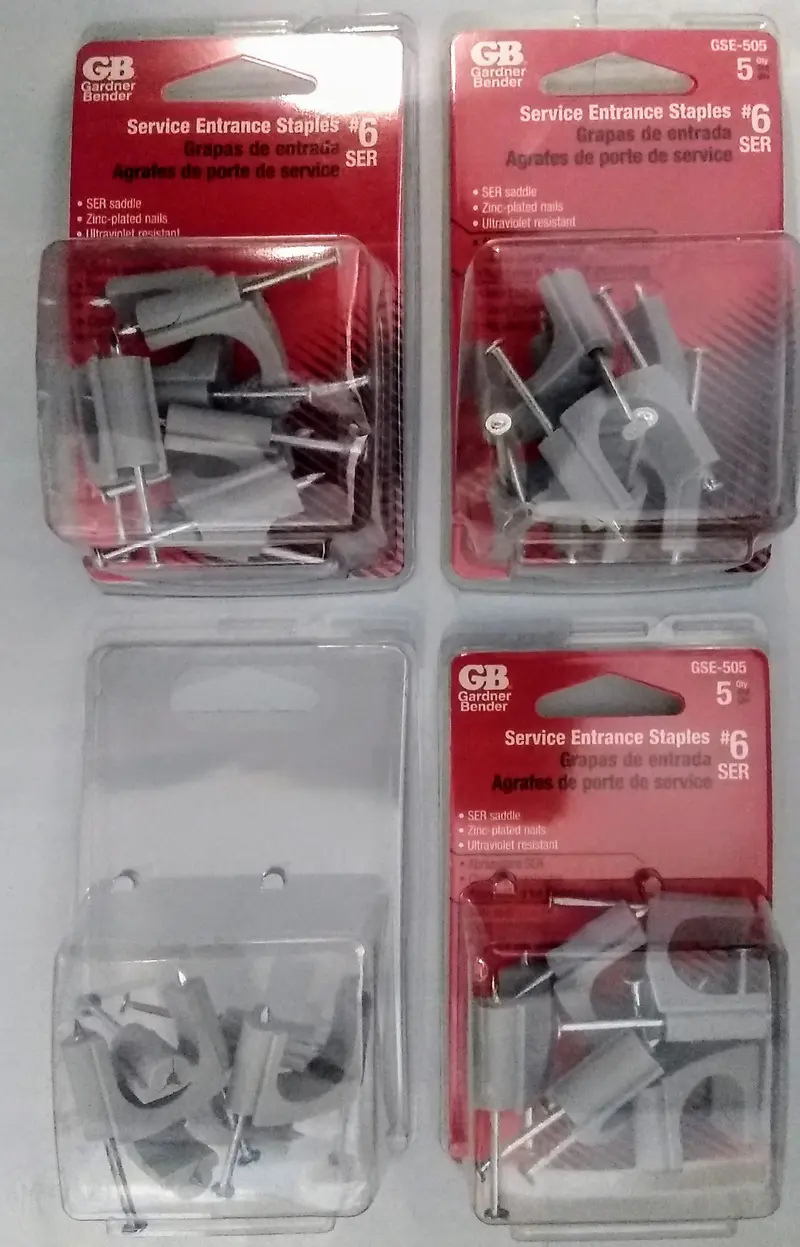 Gardner Bender GSE-505 5/8″ Service Entrance Staples – #6 Size, 4 Packs of 5