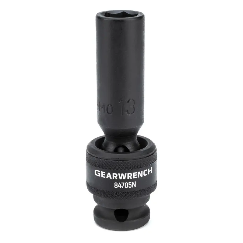 GearWrench 1/2″ Drive Deep Impact Socket – 13mm, 6-Point Universal (84705N)