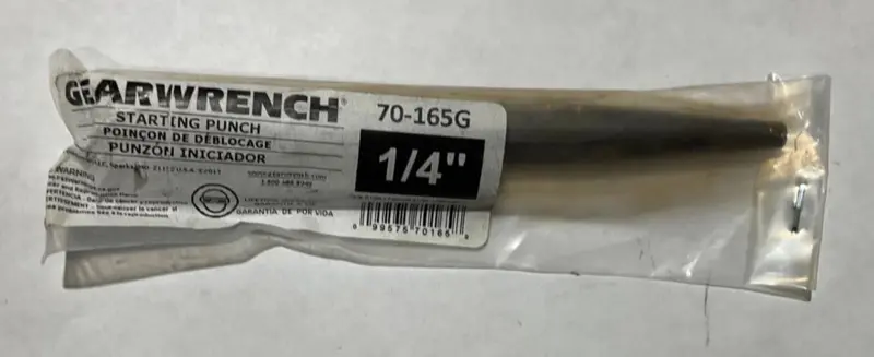 GearWrench 1/4″ x 1/2″ x 6″ Starting Punch for Alignment and Assembly – USA Built
