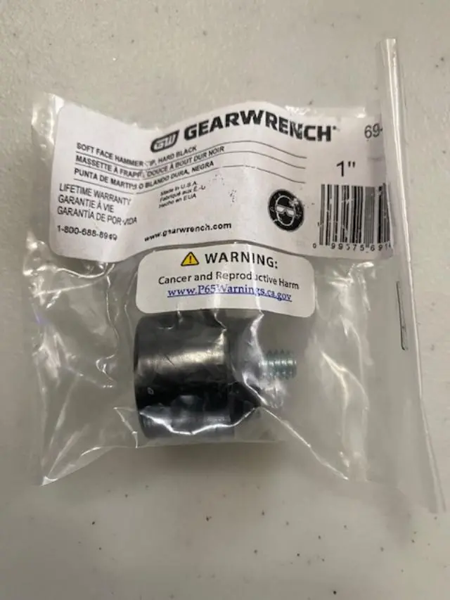 GearWrench 1″ Soft-Face Hammer with Black Hard Face — Made in USA