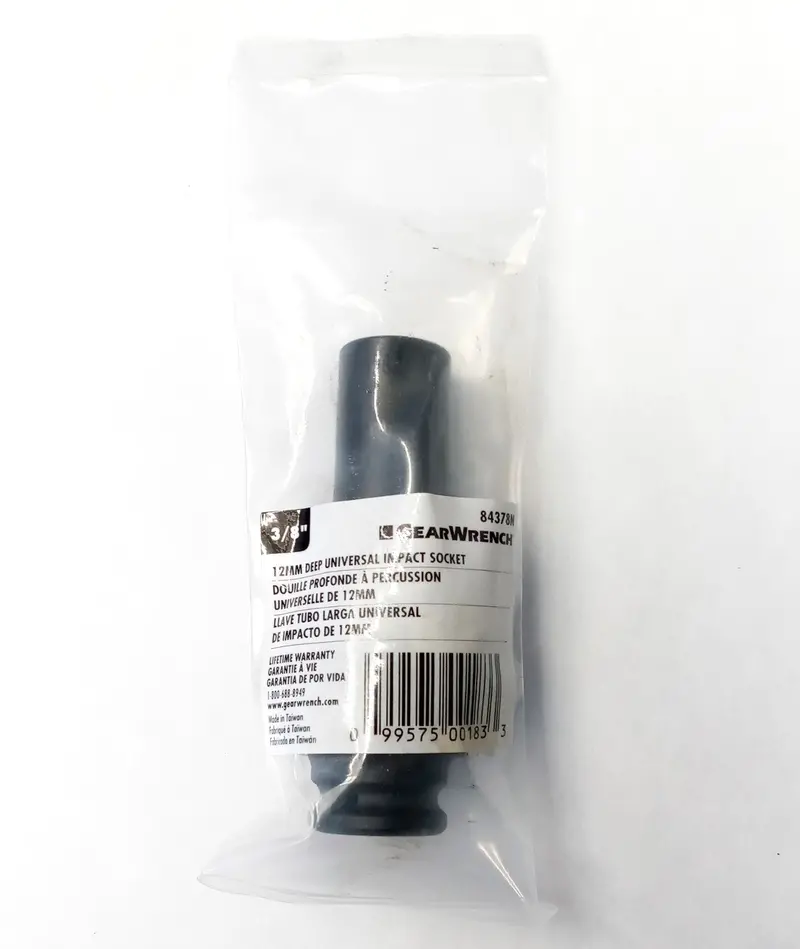 GEARWRENCH 3/8-Inch Drive 6-Point Deep Universal Impact Socket – 3/8-Inch SAE (Model 84378N)
