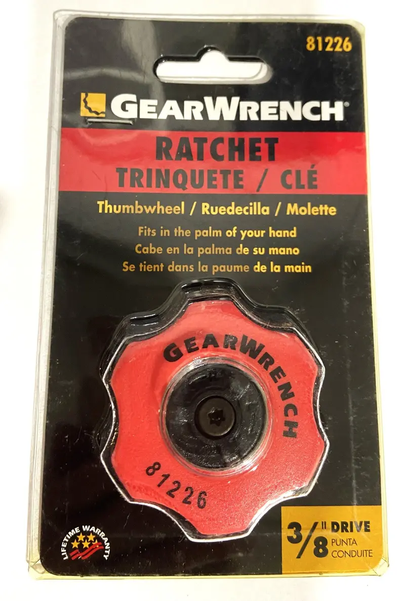 GEARWRENCH 72-Tooth 3/8″ Drive Thumbwheel Ratchet