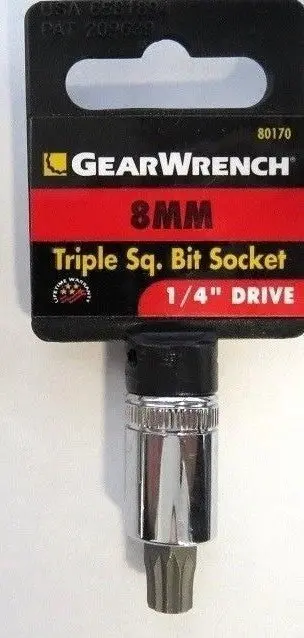 GearWrench 8 mm Triple Square Bit Socket – 1/4″ Drive