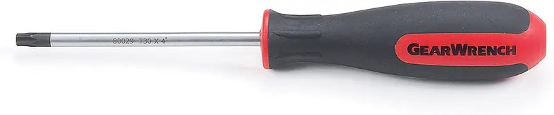 GEARWRENCH 80029 Torx Screwdriver – T30 Tip, 4-Inch Dual-Material Handle