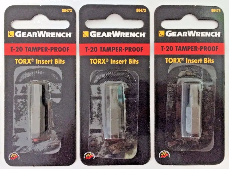 GearWrench 80473 Tamper-Proof Torx T20 Bit Set – 3-Piece