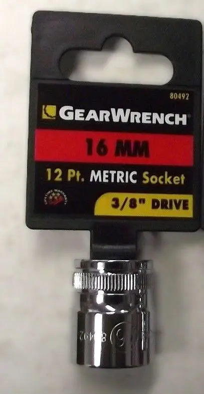 Gearwrench 80492 — 16mm 12-Point Socket Compatible with 3/8″ Drive Ratchets