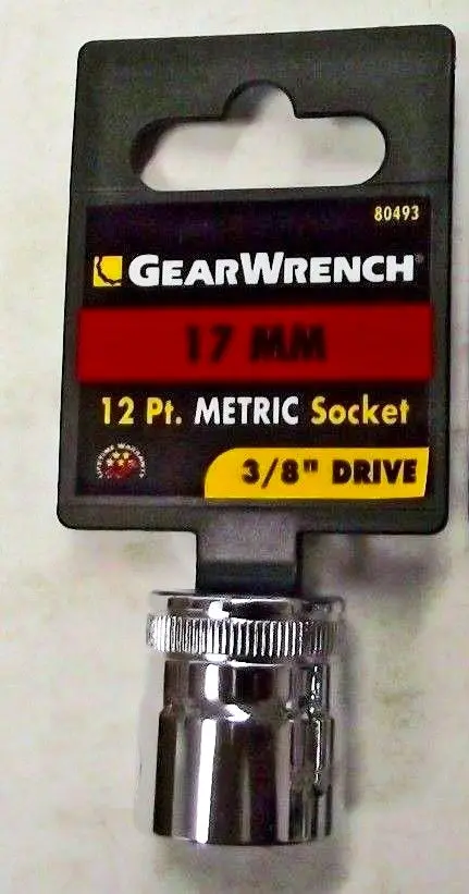 Gearwrench 80493 — 17mm 12-Point Socket for 3/8″ Drive Tools
