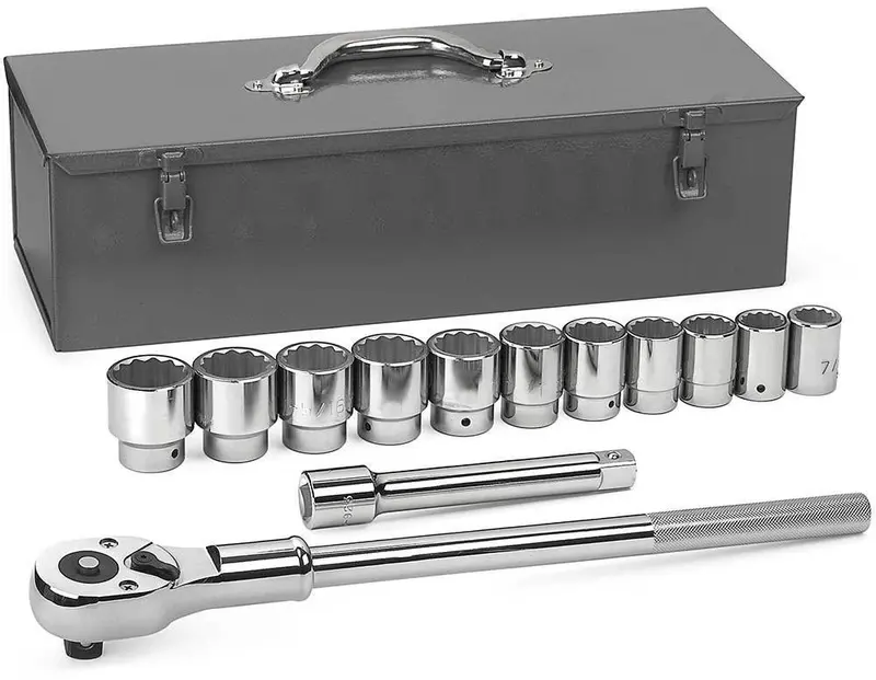 GearWrench 80879 13-Piece 3/4″ Drive SAE Socket Set – Chrome-Finished, Deep Well