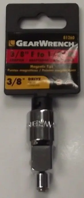 GearWrench 81260 Magnetic Socket Adapter – 3/8″ Female to 1/2″ Male