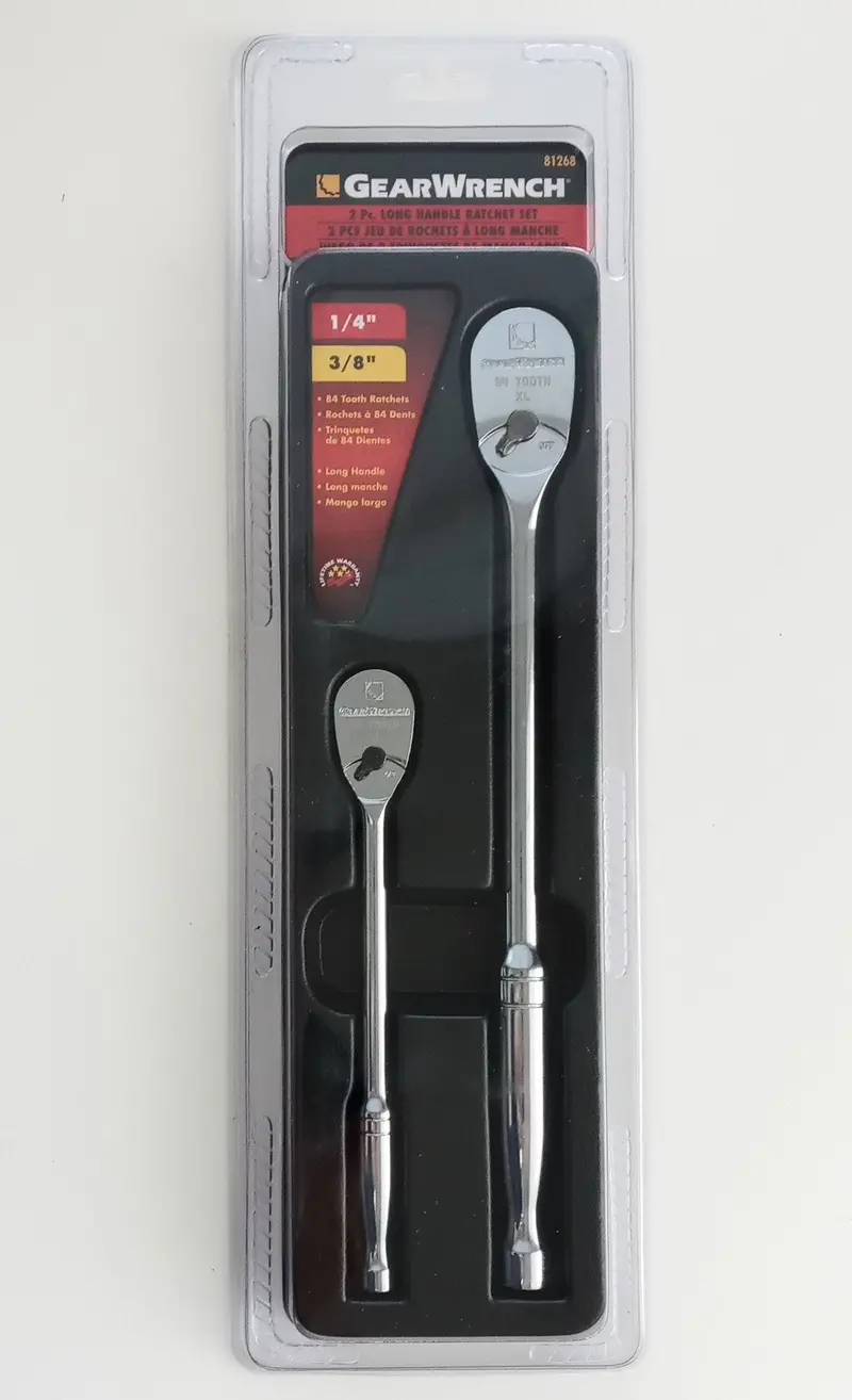 GearWrench 81268 Two-Piece Teardrop Ratchet Set – 1/4-Inch & 3/8-Inch Drive