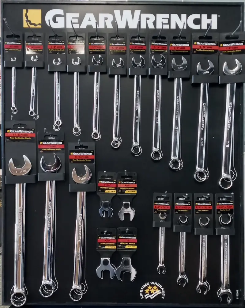 GearWrench 81430 Wrench Set – 22-Piece, Wall-Mount Merchandiser Display