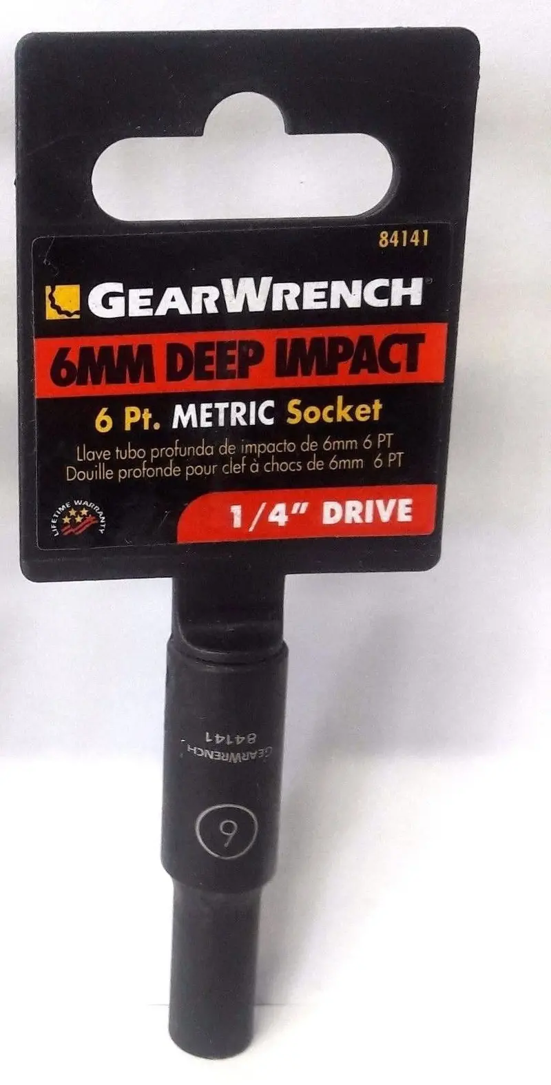 GearWrench 84141 6mm 1/4″ Drive 6-Point Deep Impact Socket