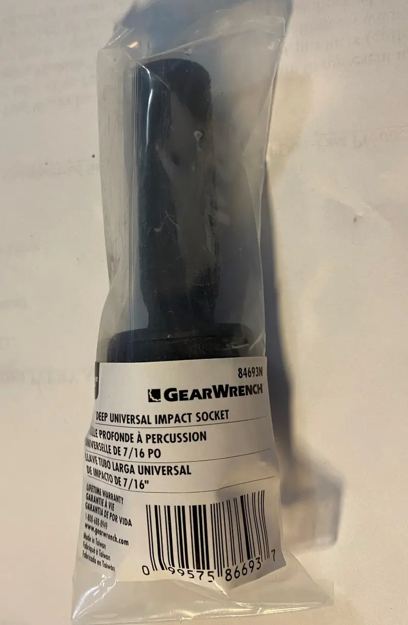 GEARWRENCH 84693N 1/2″ Drive 6-Point Deep Impact Socket — 7/16″ SAE