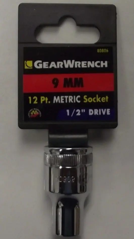 GearWrench 9mm 12-Point Socket – 1/2″ Drive