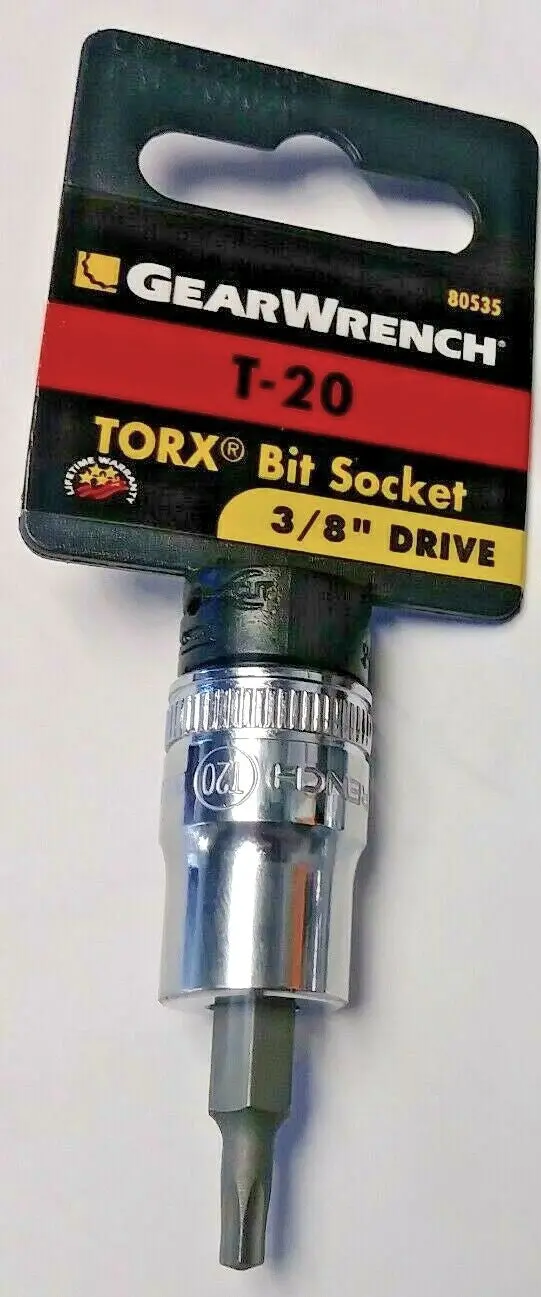 GearWrench TORX Press Bit Socket, 3/8-Inch Drive, T-20 Size (80535)