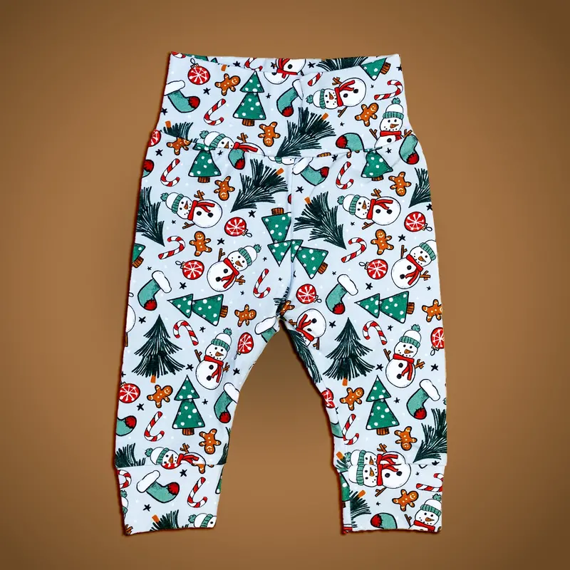 Gray Holiday Pattern Leggings