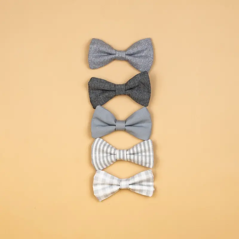 Gray Snap-On Infant Tie – Stylish & Secure