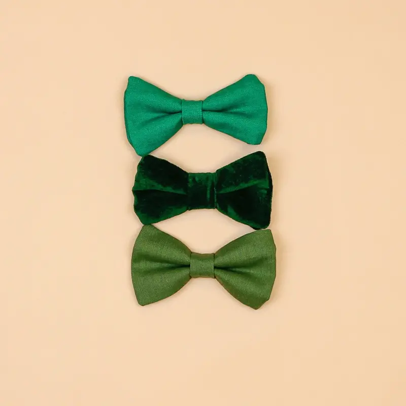 Green Snap-On Baby Tie for Everyday Charm